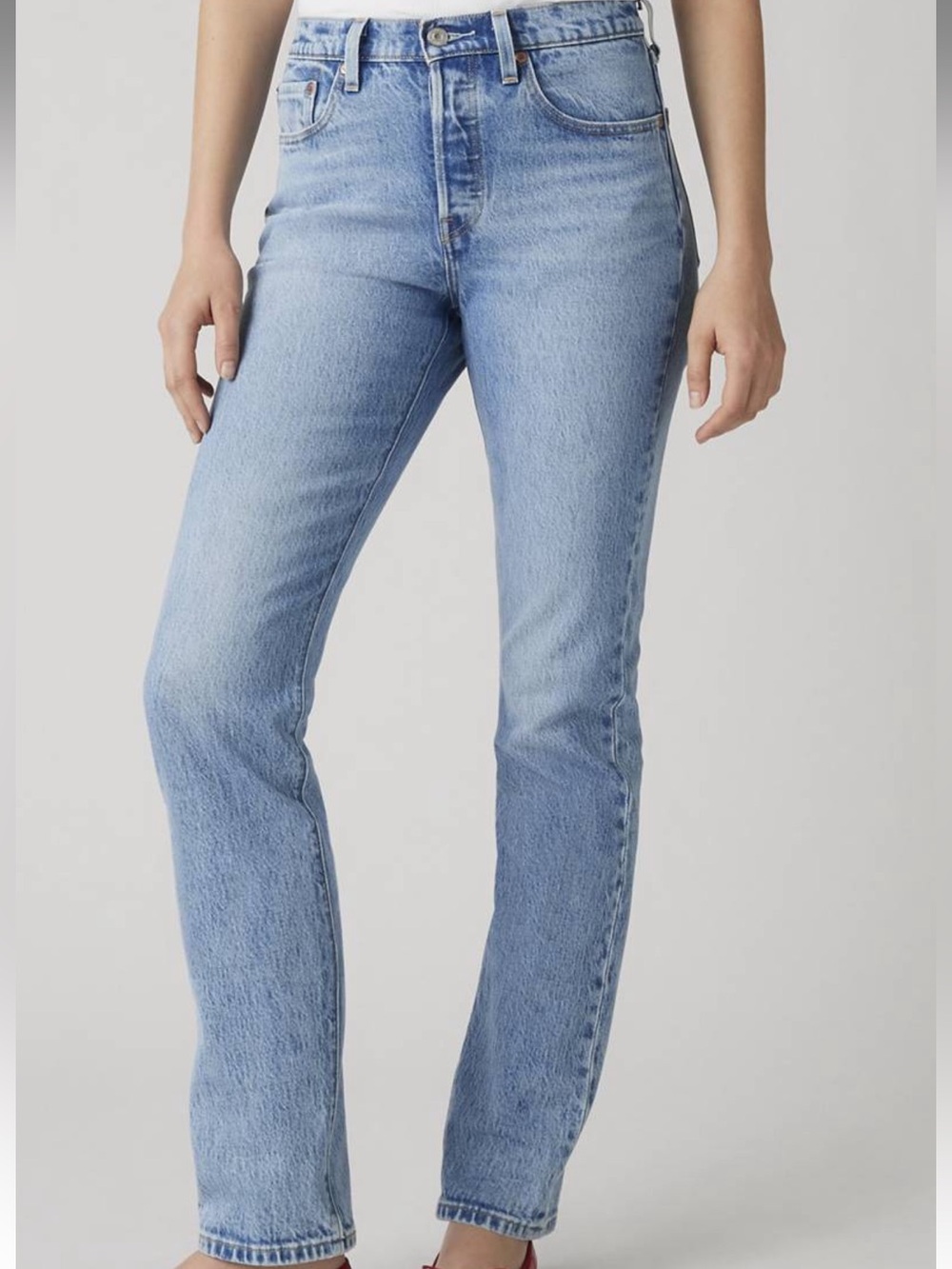 Levi’s 501 Premium Original High Rise Light Blue Wash Size 25